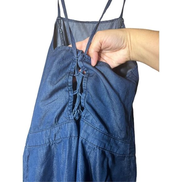 Abercrombie & Fitch Lace Up‎ Back Straight Leg Jumpsuit Size 4 NWT - Picture 8 of 11